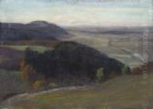 Landscape. Pastel On Carboard. Signed. - Scratches Landscape. Pastel On Carboard. Signed. - Scratches