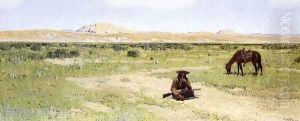 A Rest in the Desert by Henry Farny