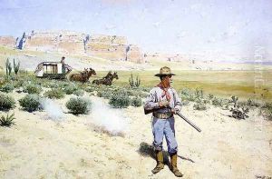 Defending the Stagecoach by Henry Farny