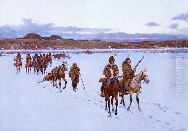 Departure for the Buffalo Hunt - view 1