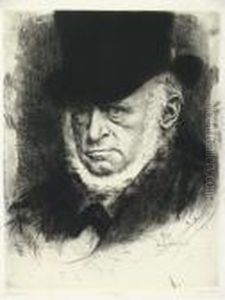A. Menzel. by Karl Stauffer-Bern