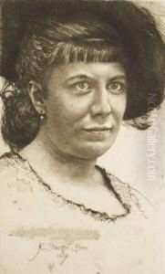 Bildnis Lydia Welti-escher by Karl Stauffer-Bern