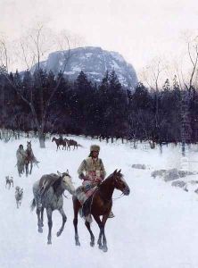 Obsidian Mountain in The Yellowstone by Henry Farny