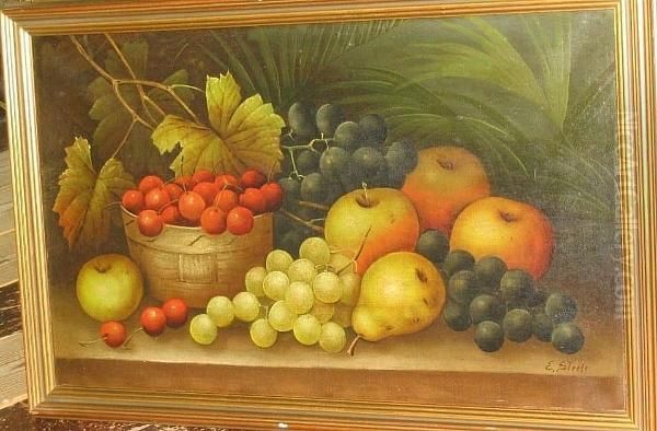 Still Life Of Grapes, Peaches, 
Foliage And Black Vase, And Another, Still Life Of Apples, Grapes, Pear,
 Cherries And Foliage - view 1