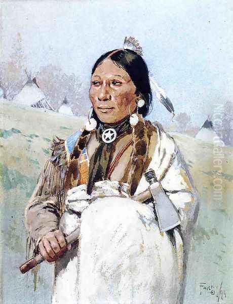 Indian with Tomahawk - view 1