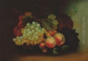 Still Life Of Grapes, Apples And Other Fruit