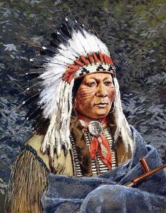 Sioux Chief by Henry Farny