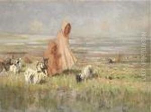A Moroccan Goat Herd by Gourlay Steell