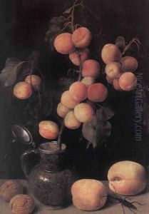 Peaches c. 1630 by Georg Flegel