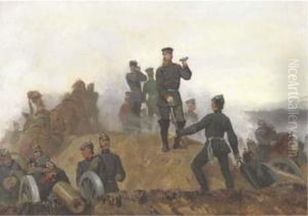 Overseeing The Battefield:
Emperor Friedrich Iii As Crownprince At The Battle Of Sedan During The
French-prussian War, 1870 - view 1