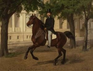 Vornehmer Reiter by Carl Steffeck