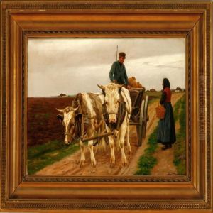An Encounter On The Village Road by Povl Steffensen