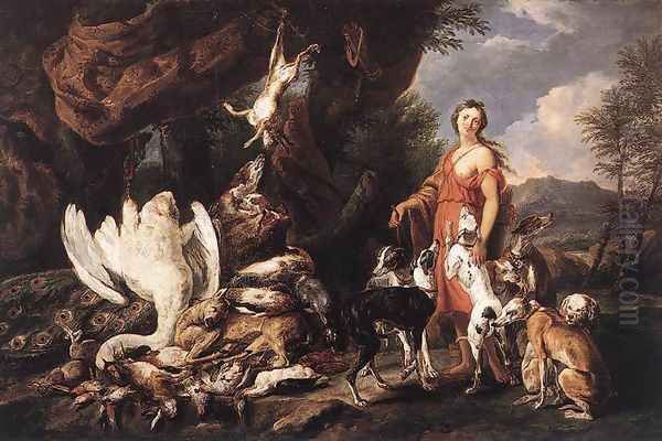Diana with Her Hunting Dogs beside Kill - view 1