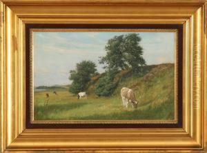 From The Meadow With Grazing Cows by Povl Steffensen