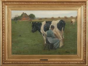Milking The Cow by Povl Steffensen