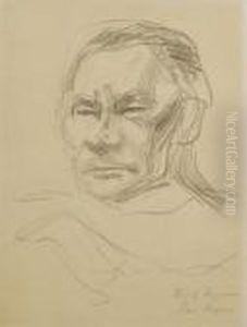 Portrait Paul Wegener. by Heinrich Stegemann