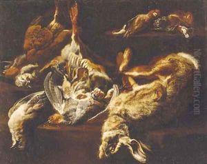 A hunting still life with a hare by Jan Fyt