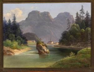 The Confluence At Ischl by Franz II Steinfeld