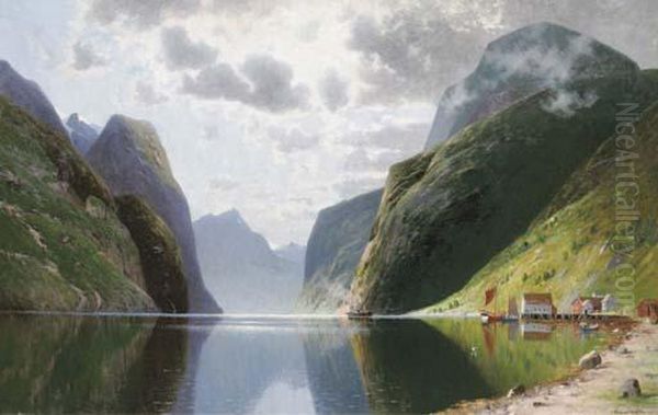 A Hay Barge On A Lake - view 1