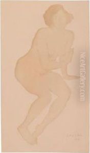Femme Nu Assise by Theophile Alexandre Steinlen