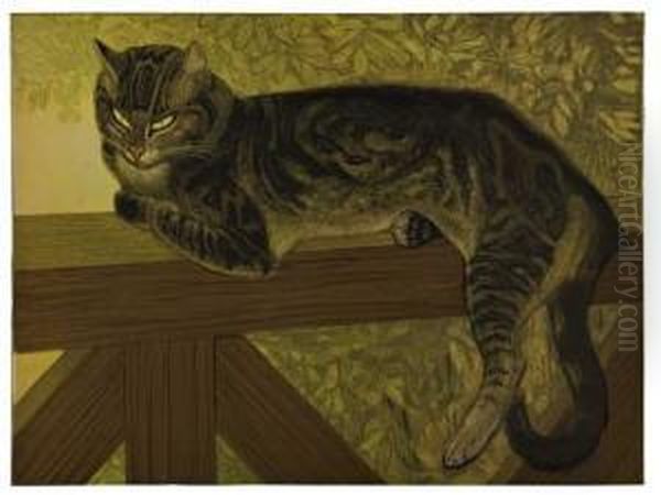 L'ete Chat Sur Une Balustrade - view 1