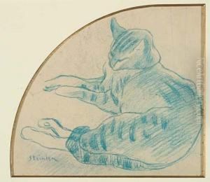 Chat Endormie by Theophile Alexandre Steinlen