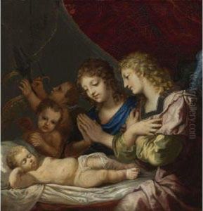 Angels Adoring The Sleeping Christ Angels Adoring The Sleeping Christ
