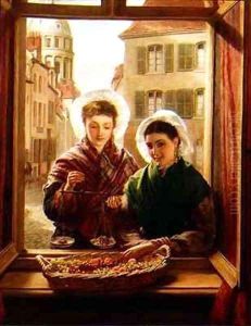 At my window Boulogne by William Powell Frith