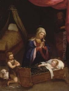 La Vierge Et Saint Jean-baptiste Adorant L'enfant