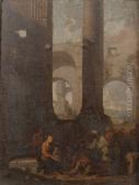 The Adoration Of The Magi Amongst Classical Ruins - view 1