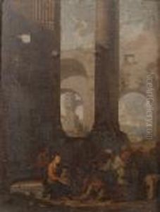 The Adoration Of The Magi Amongst Classical Ruins