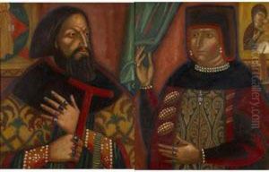 Boyar Couple by Dimitri Semenovich Stelletsky