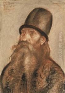 Portrait Of Bishop Innokentii by Dimitri Semenovich Stelletsky