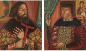 A Boyar And His Wife by Dimitri Semenovich Stelletsky