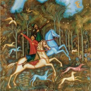 Hunting Scene by Dimitri Semenovich Stelletsky