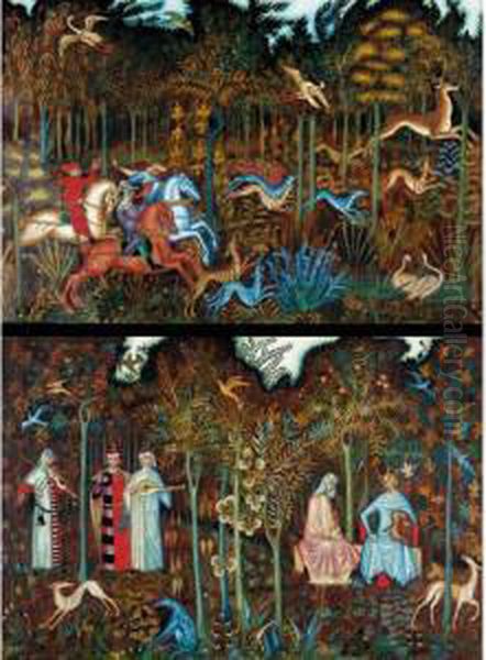 A Pair Of Scenes From Mediaeval Life - view 1