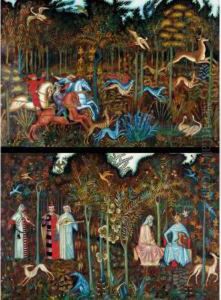 A Pair Of Scenes From Mediaeval Life by Dimitri Semenovich Stelletsky