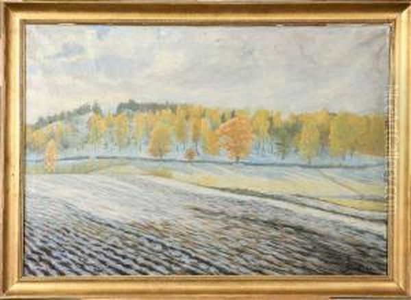 Landskap Med Trad I Hostfarger - view 1