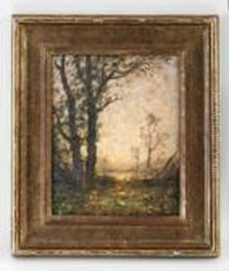 Sous-bois Au Crepuscule by Alphonse Stengelin
