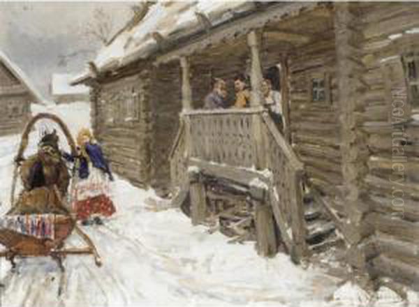 Visitors To The Dacha - view 1