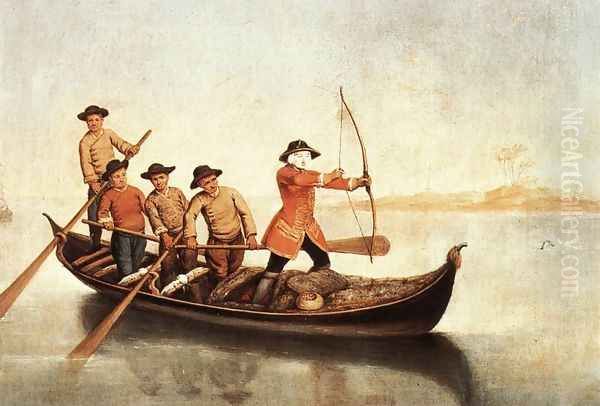 Duck Hunters on the Lagoon c. 1760 - view 1