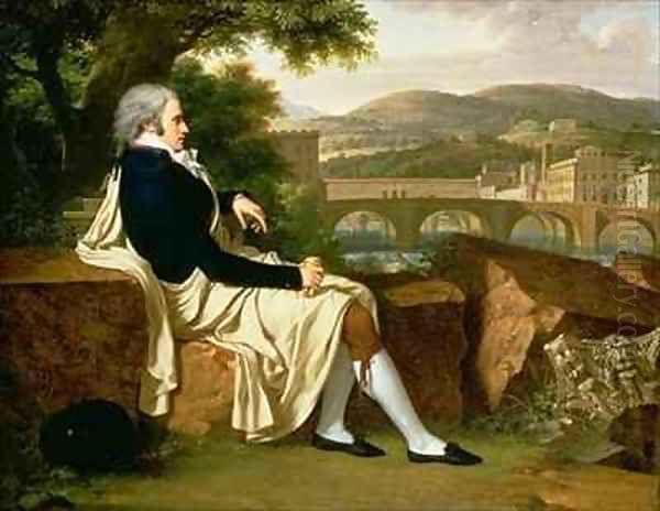 Allen Smith seated Above the River Arno contemplating Florence - view 1