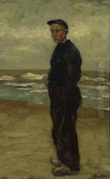 Young Man On The Beach. - view 1