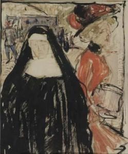 On A Paris Street by Albert Edward Sterner