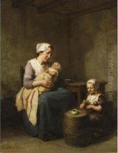 A Happy Family by Jacobus Frederick Sterre De Jong