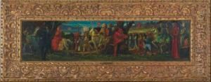 Chaucer And Dante-sketch For A Library Frieze Chaucer And Dante-sketch For A Library Frieze