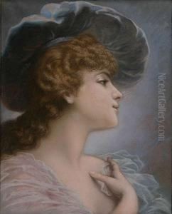 Vrouwenportret by Agapit Stevens