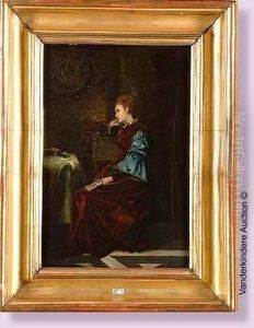 Elegante Dans Un Interieur by Agapit Stevens