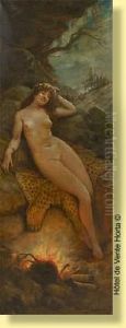 Jeunefemme Nue Pres D'un Feu Jeunefemme Nue Pres D'un Feu