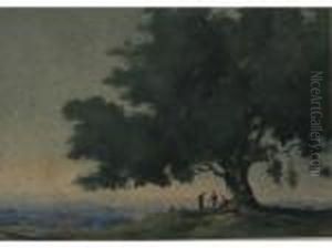 Figures Under A Tree by Alfred Stevens